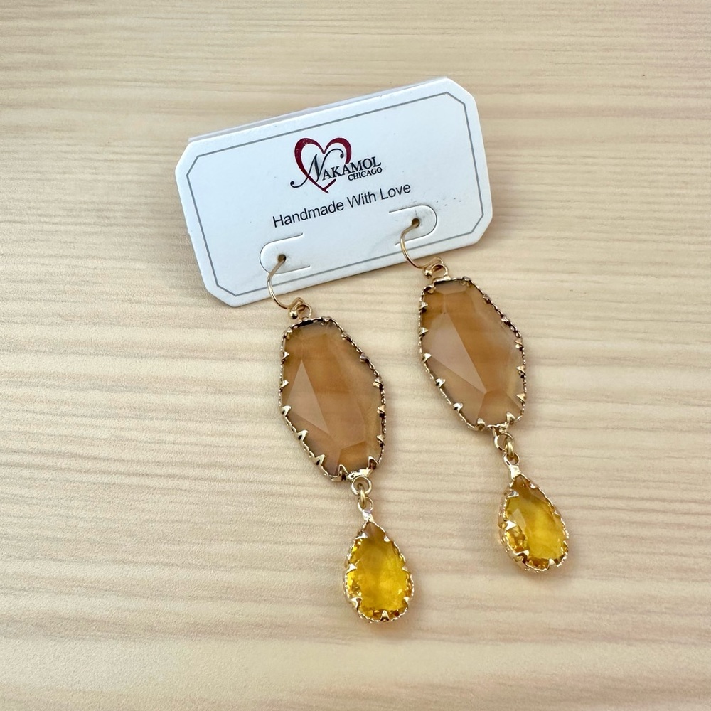 Nakamol - Brett Double Stone Drop Earrings